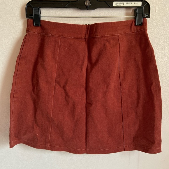 F21 rust denim skirt - Picture 2 of 3